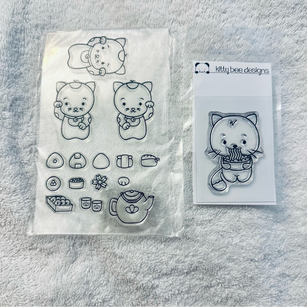 Kitty rubber stamps